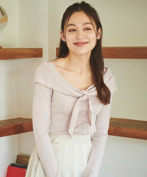 2way ribbon knit top – ULAUNA online