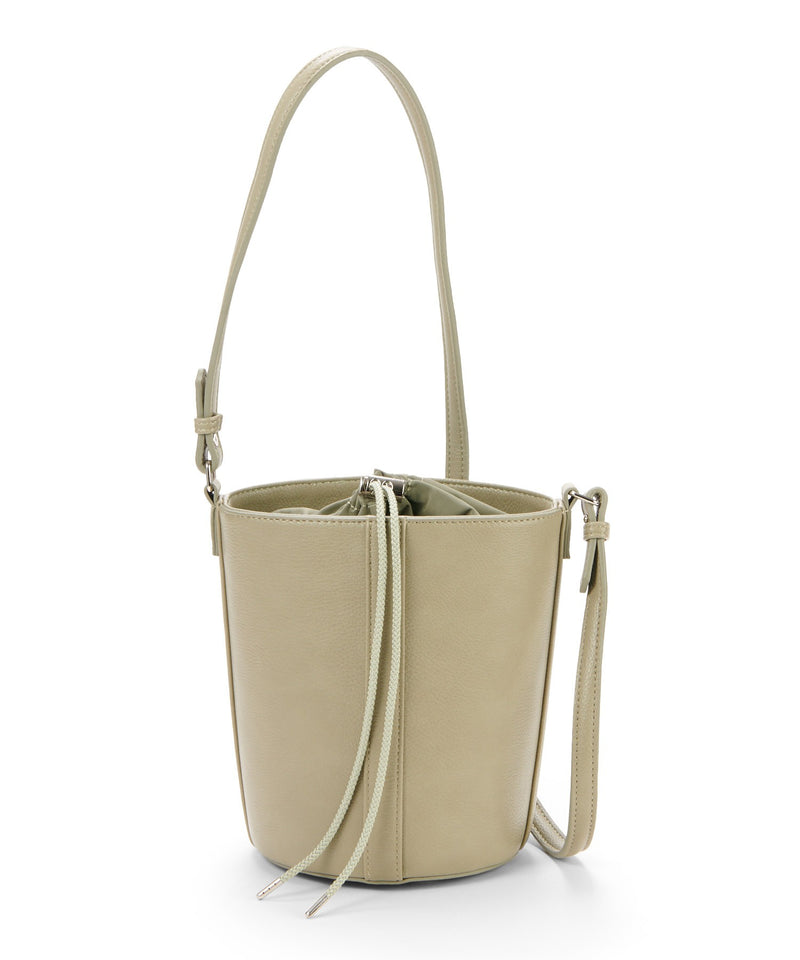 different material round bucket bag