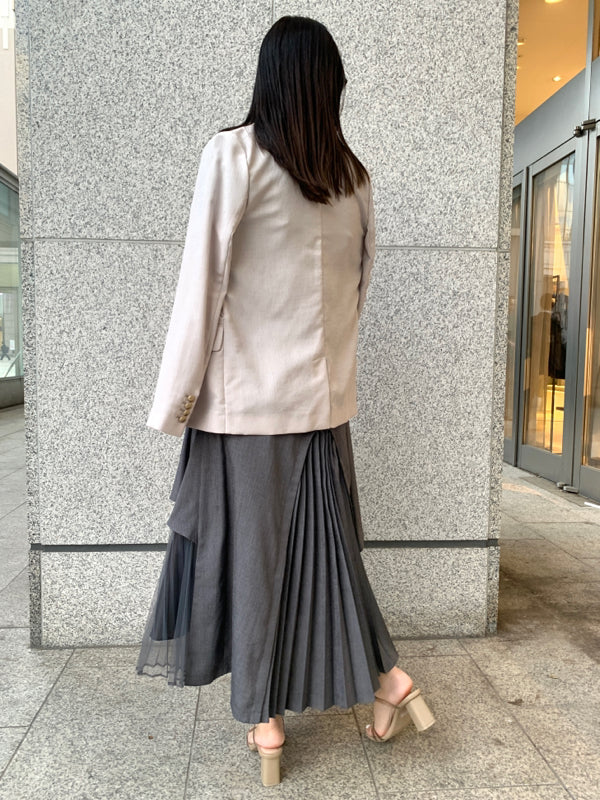 bit pleat switching skirt