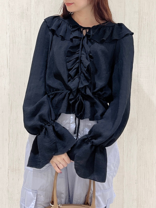 ruffled collar blouse