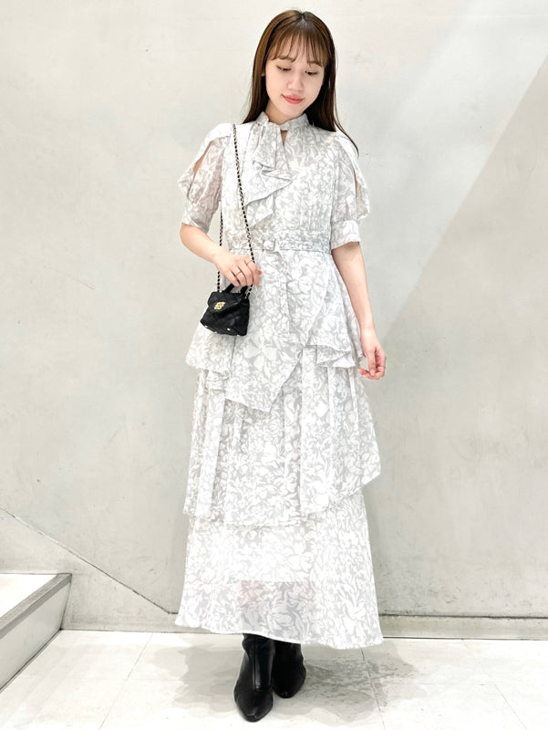 flower print tie dress