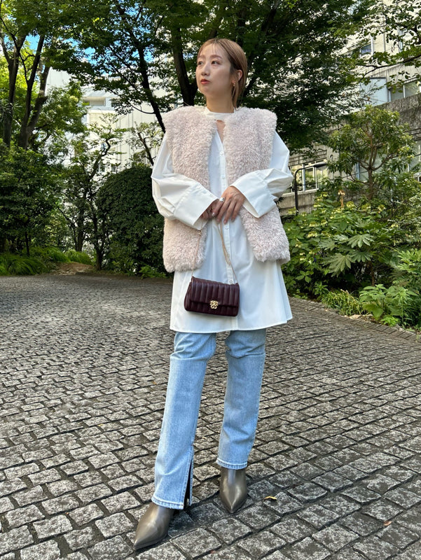 sustainable 2way shirt mini dress
