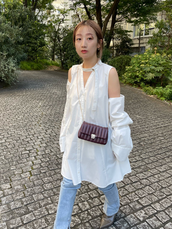 sustainable 2way shirt mini dress