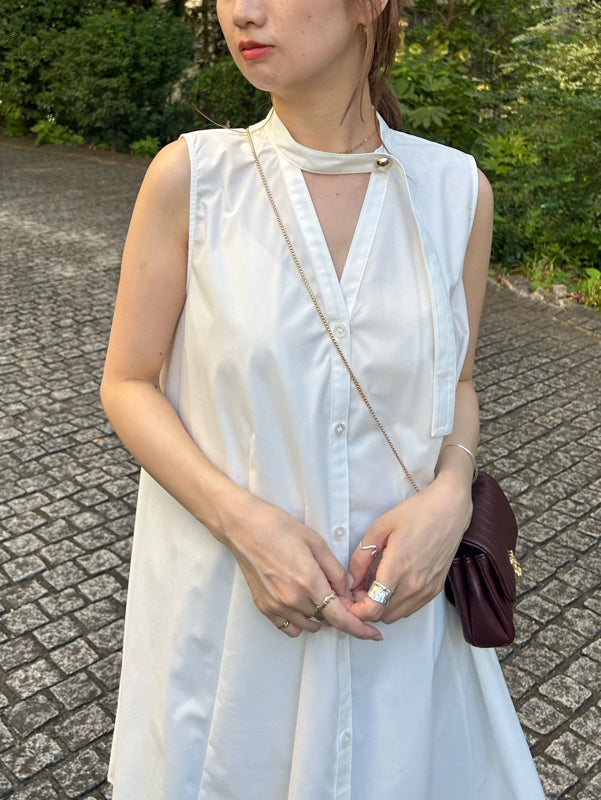 sustainable 2way shirt mini dress
