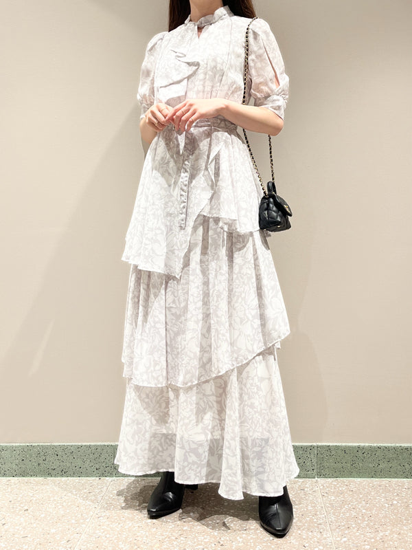 flower print tie dress