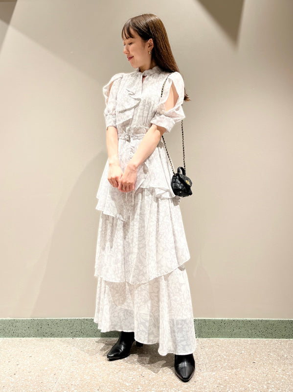 flower print tie dress