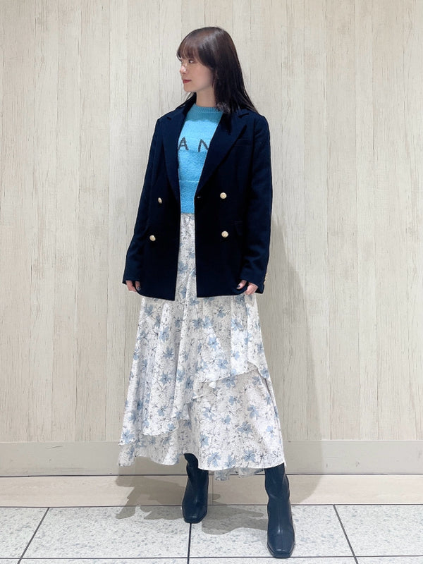 floral asymmetric skirt
