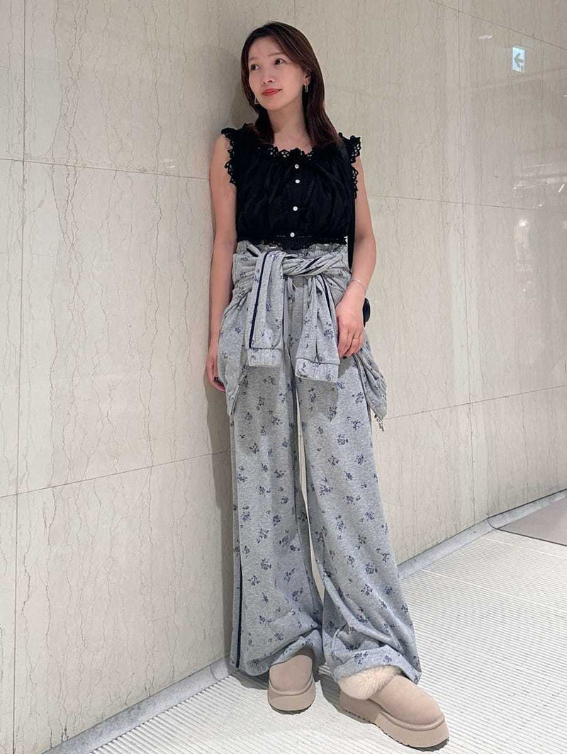 cropped cotton ruffle blouse