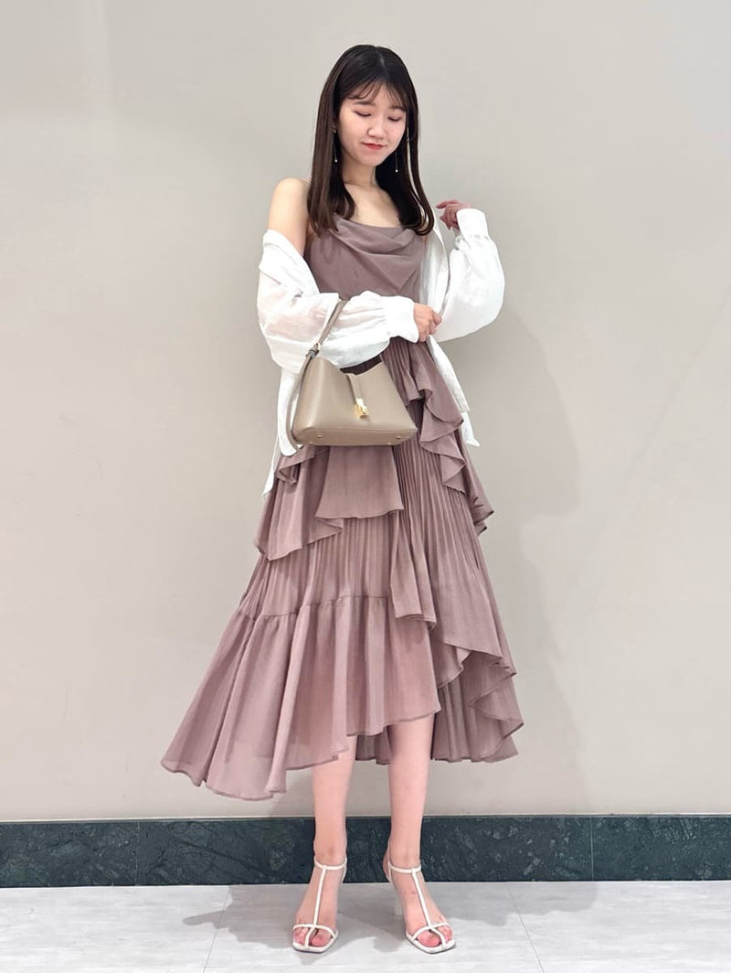 asymmetrical tiered cami dress