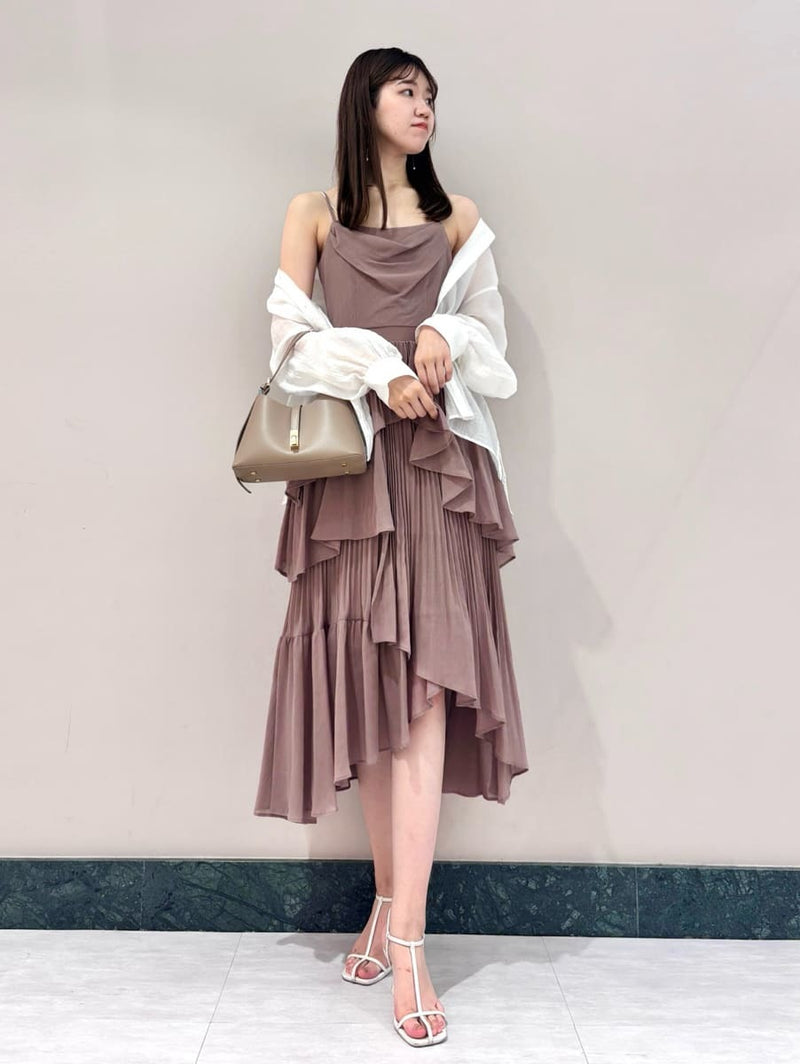 asymmetrical tiered cami dress