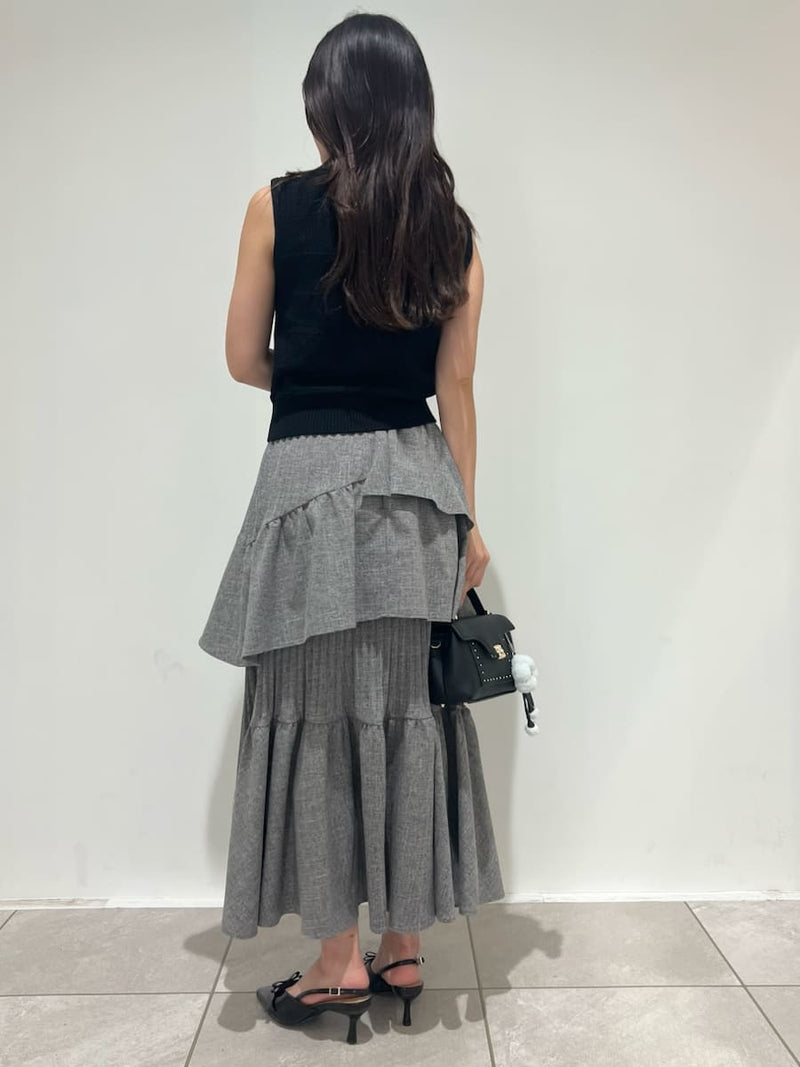 asymmetrical tiered cami dress