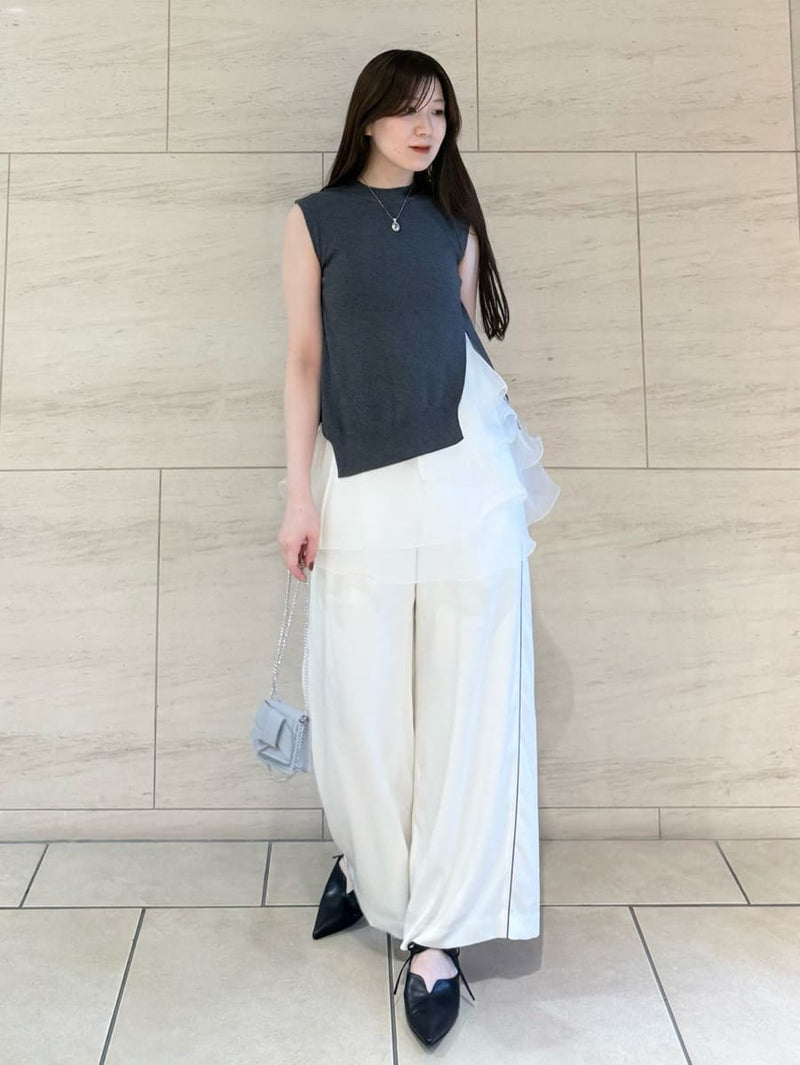 ruffle frill layered knit