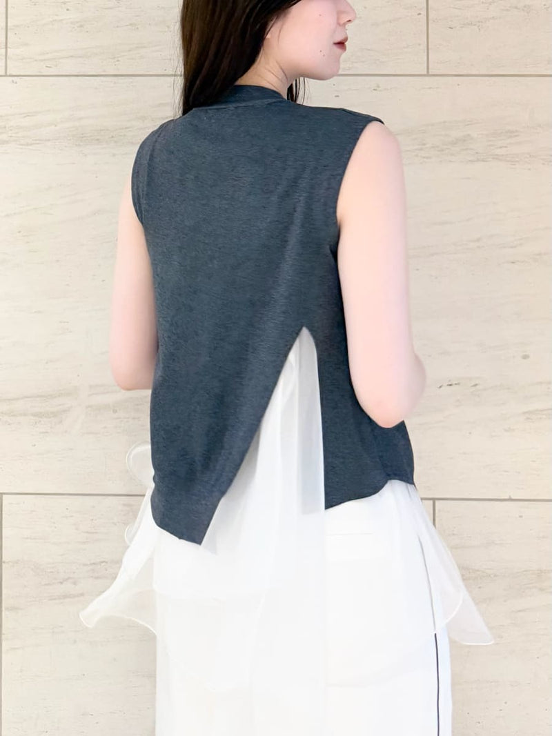 ruffle frill layered knit