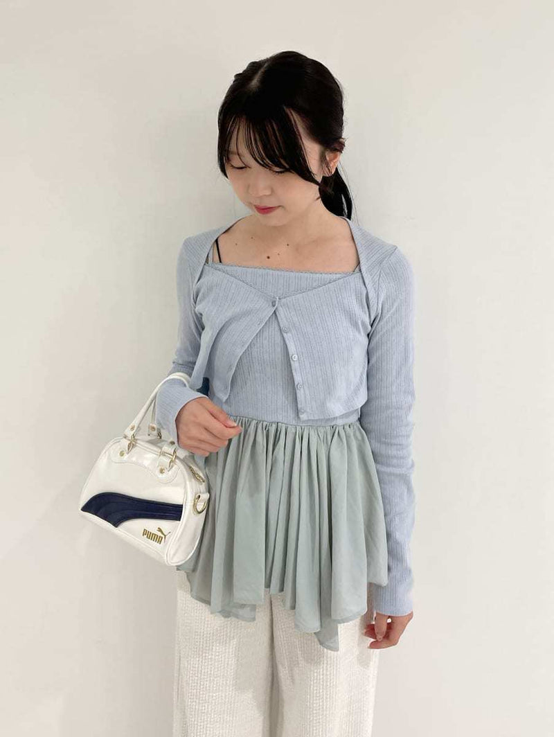 cardigan peplum top