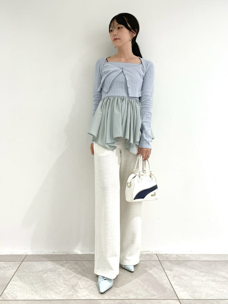 cardigan peplum top