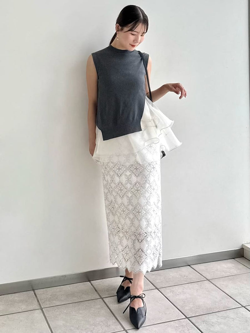 ruffle frill layered knit