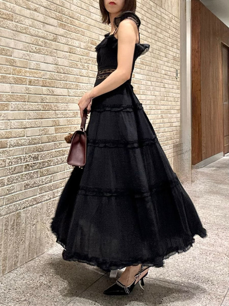 tiered frill camidress