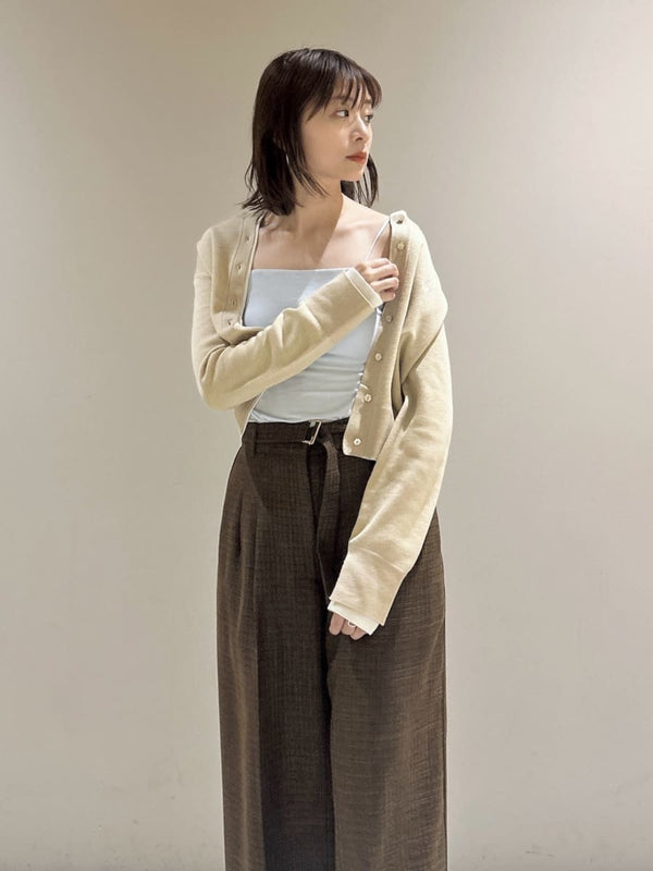 cashmere blend layered cardigan