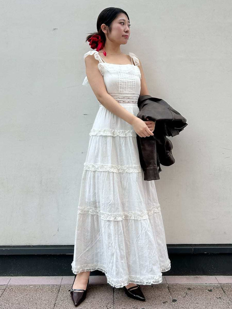tiered frill camidress