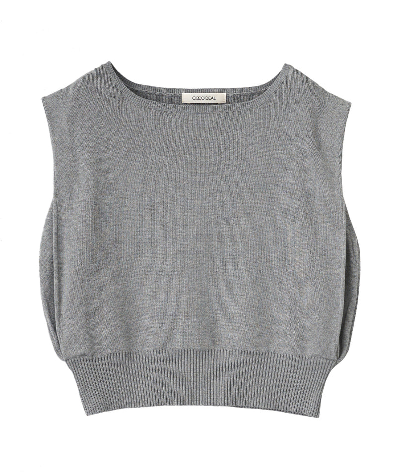 2way arm cover design knit top