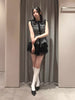 nuance button peplum vest