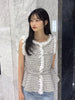 nuance button peplum vest