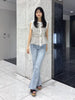 nuance button peplum vest
