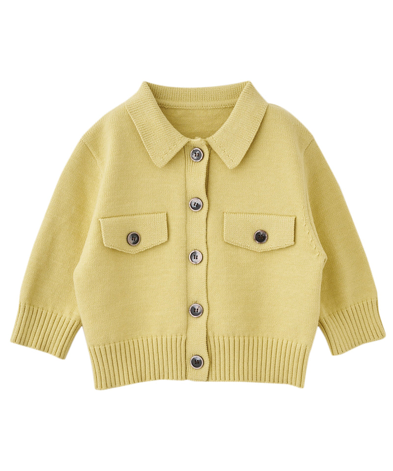 yarn half sleeve knit cardigan