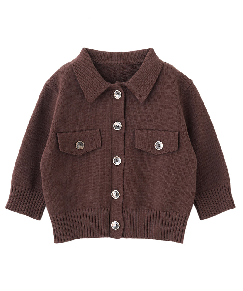 yarn half sleeve knit cardigan