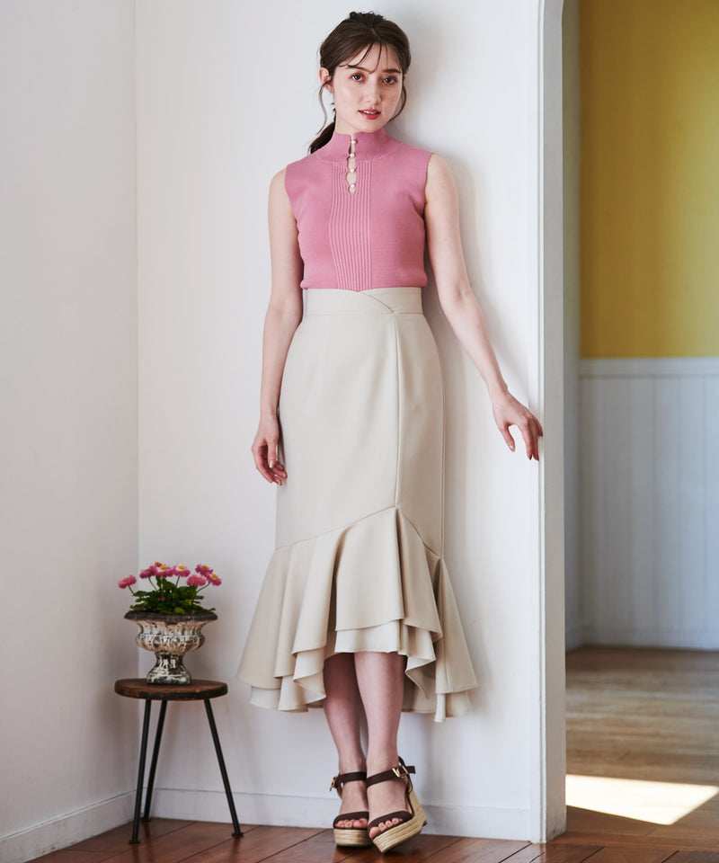 switching chiffon skirt