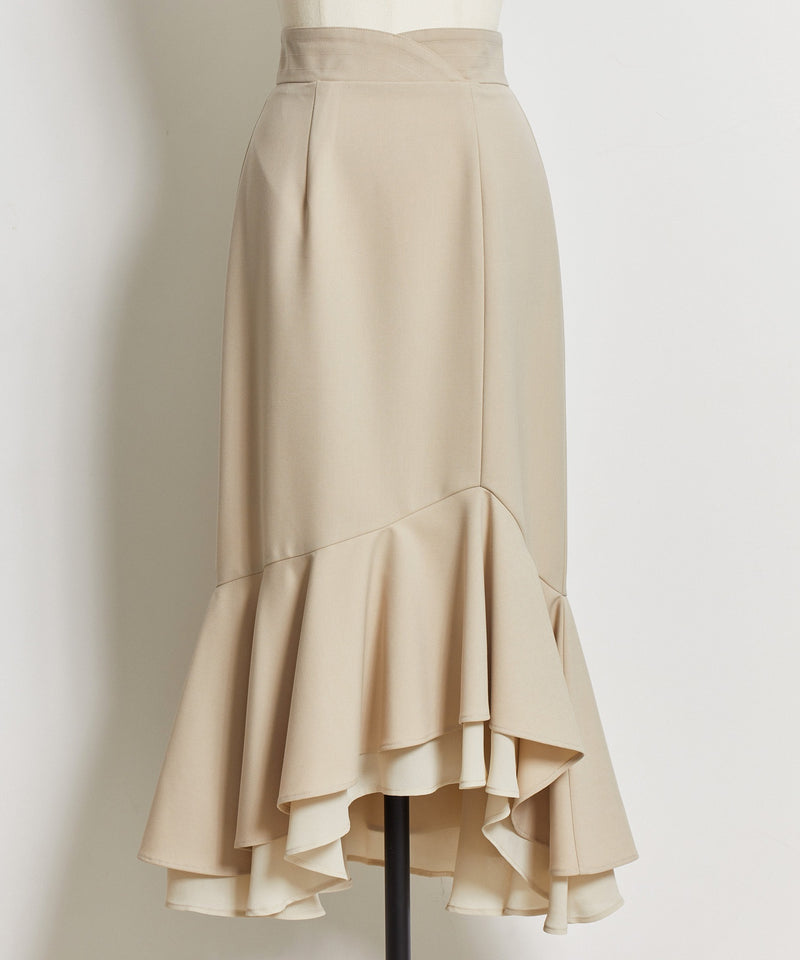 switching chiffon skirt