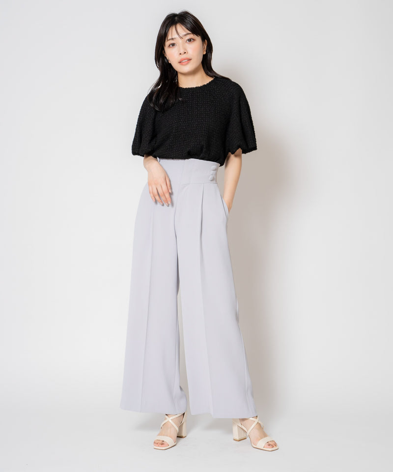 side button wide pants