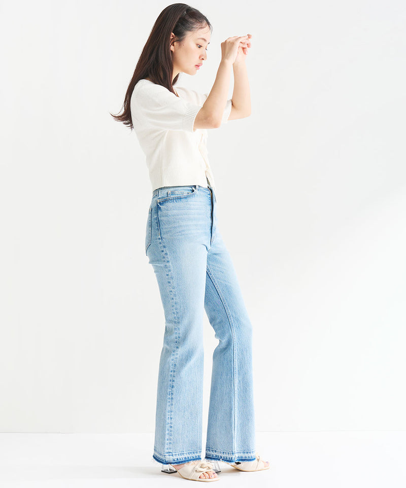 Denim flare pants