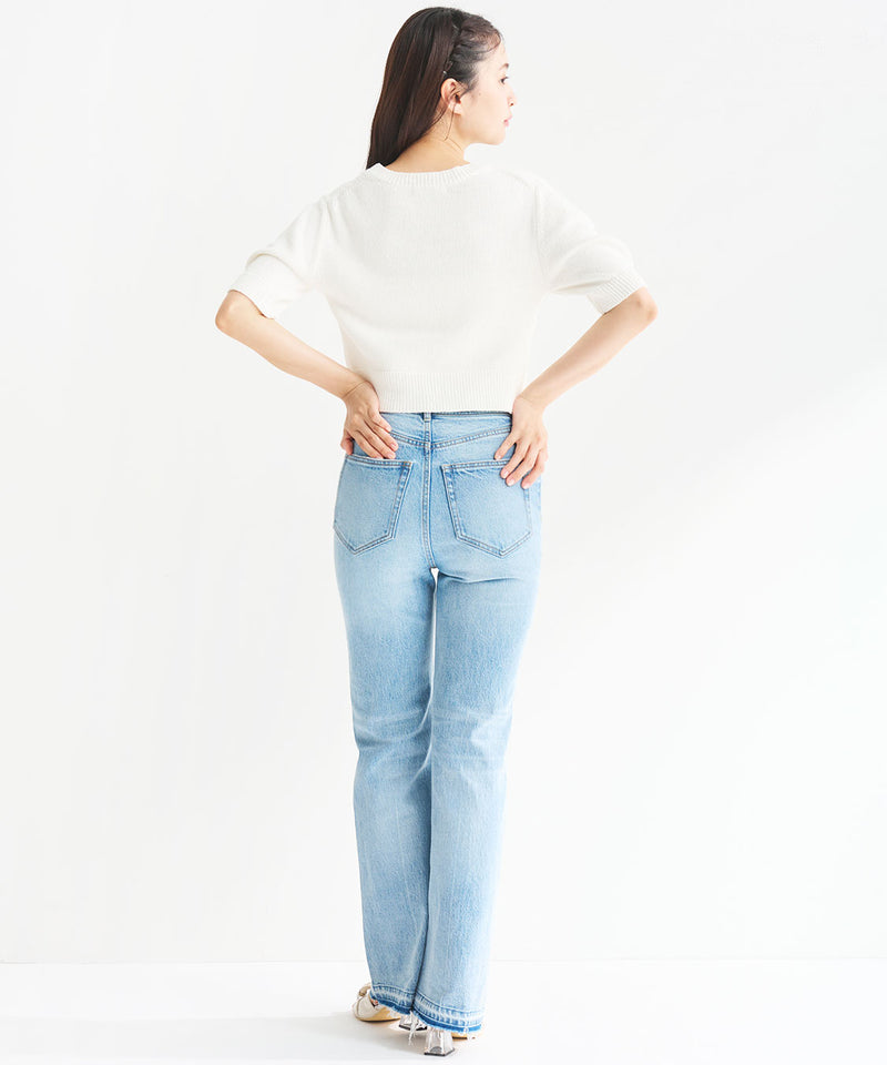 Denim flare pants