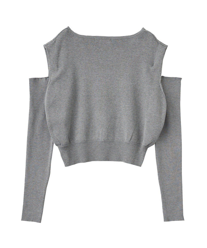 2way arm cover design knit top