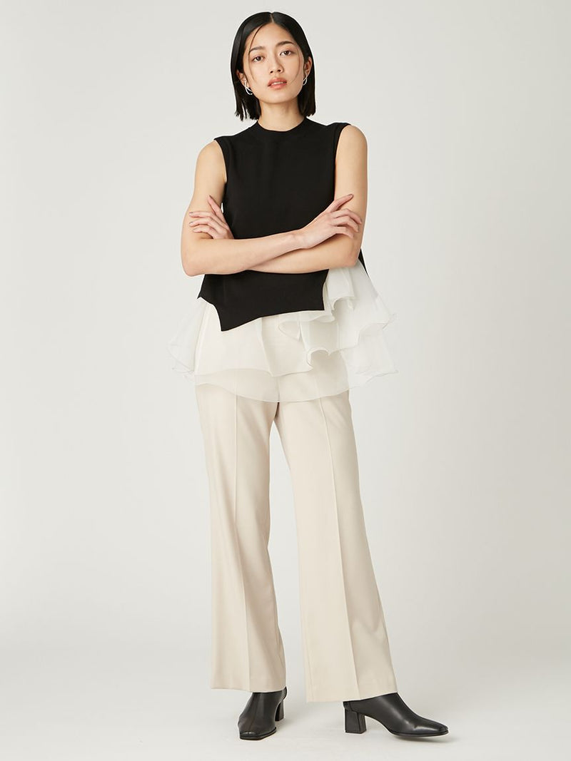 ruffle frill layered knit