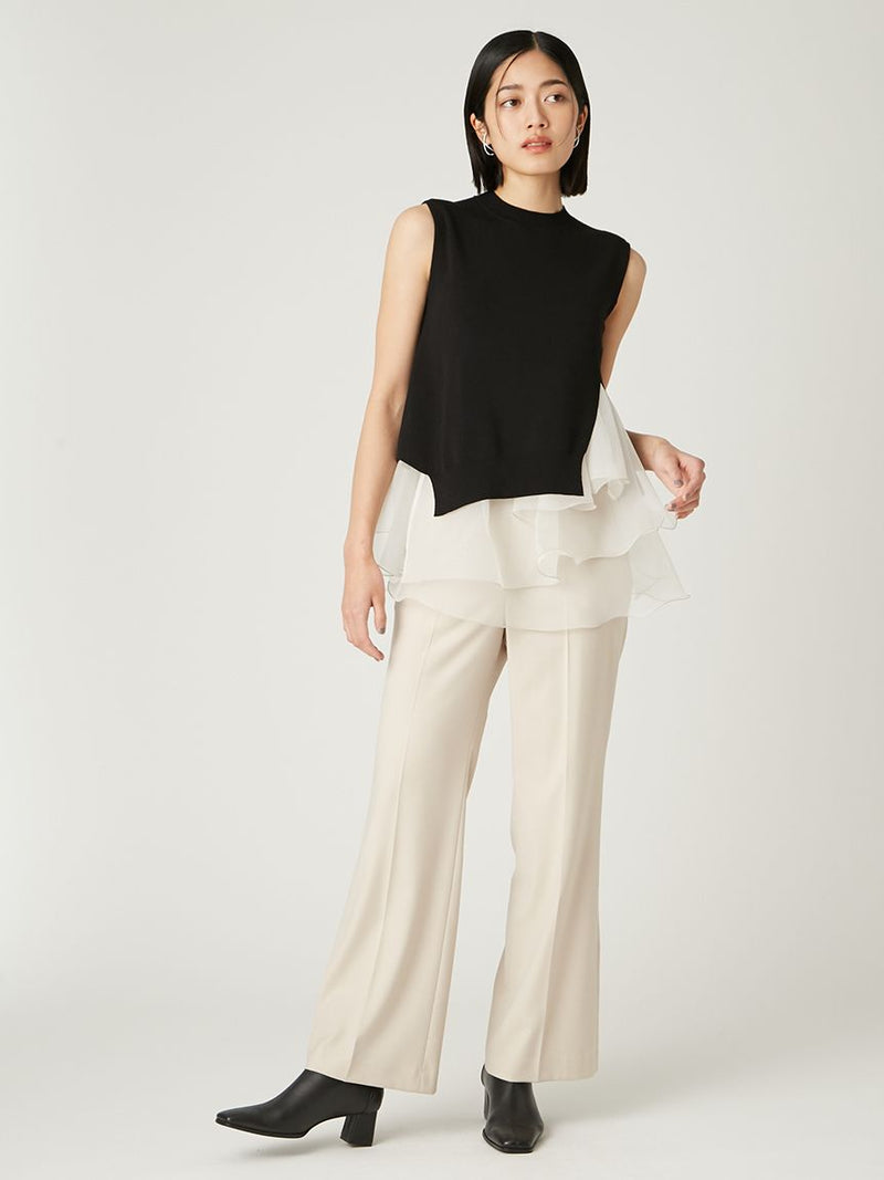 ruffle frill layered knit
