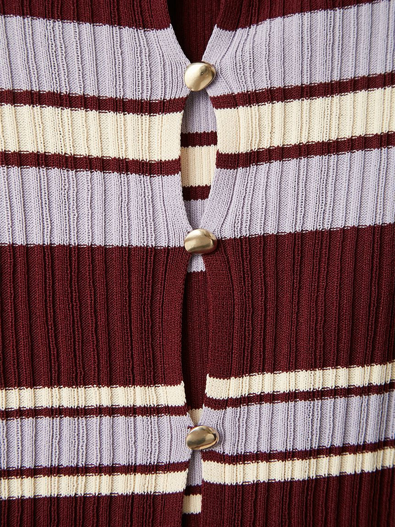 pibbed cardigan & camisole ensemble