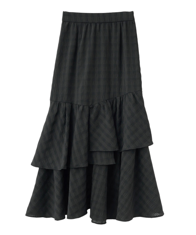 check asymmetrical skirt