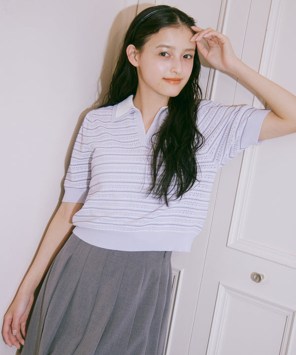 double-colored striped knit