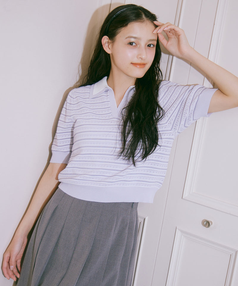 double-colored striped knit