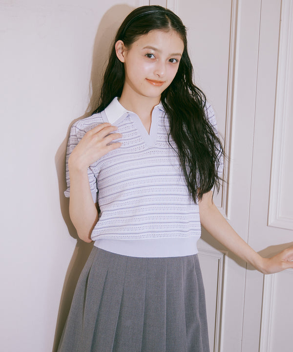 double-colored striped knit