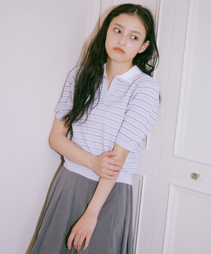 double-colored striped knit