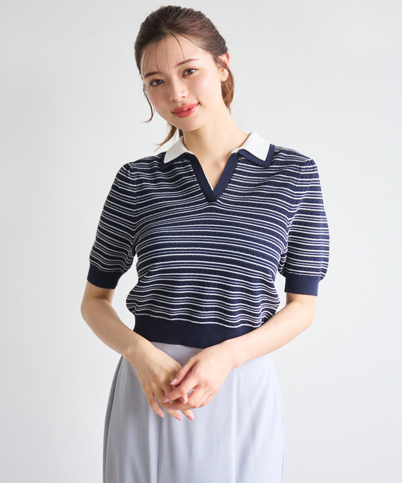 double-colored striped knit