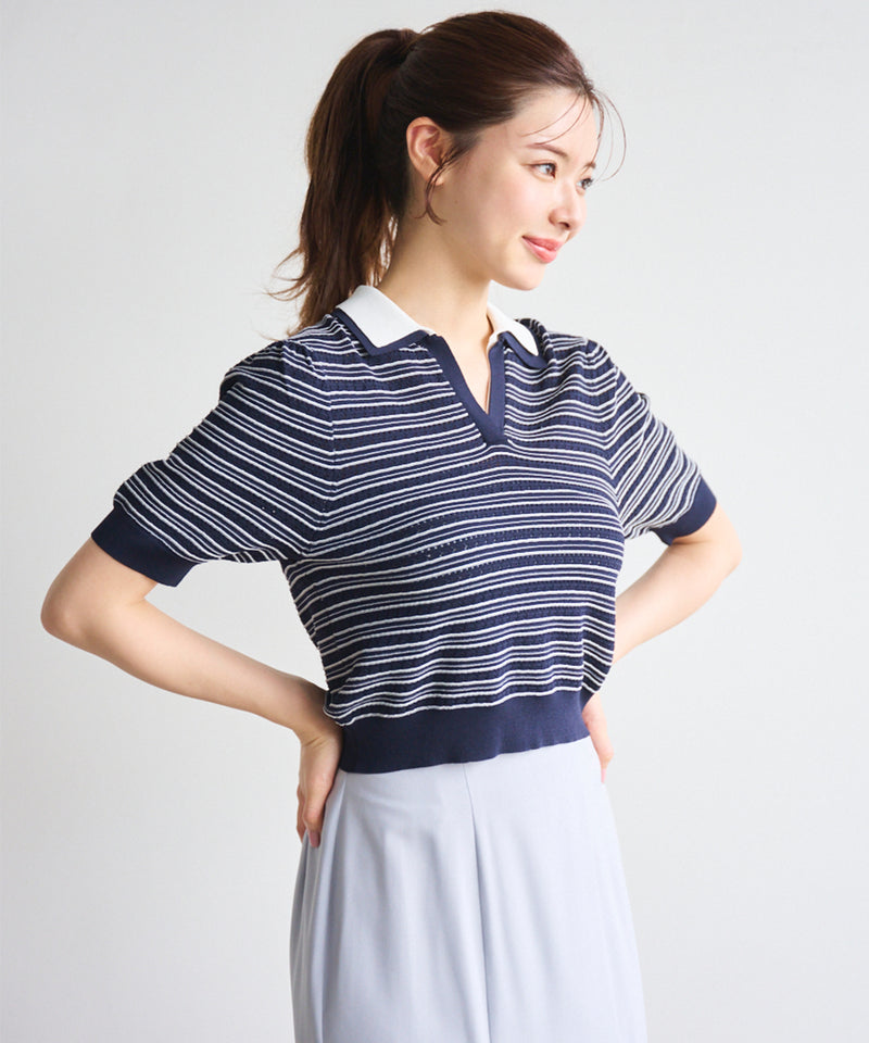 double-colored striped knit
