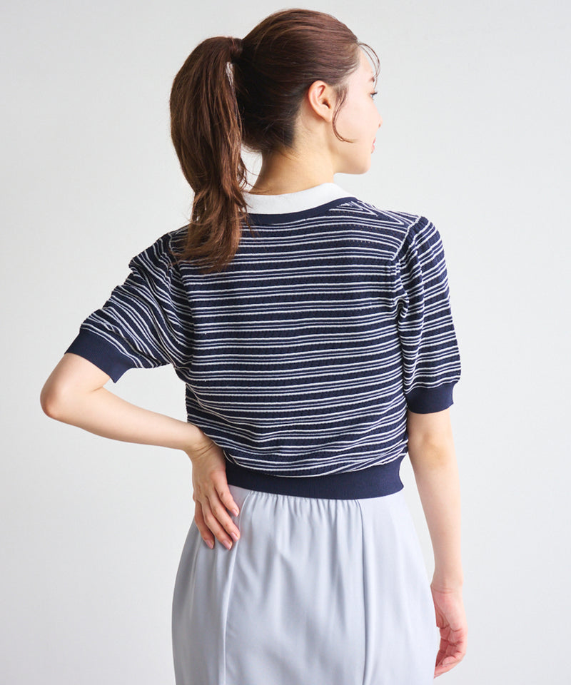 double-colored striped knit