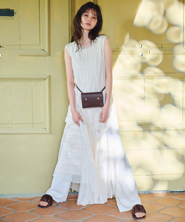 layered sleeveless lace dress