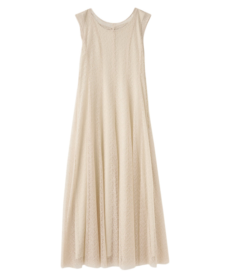 layered sleeveless lace dress