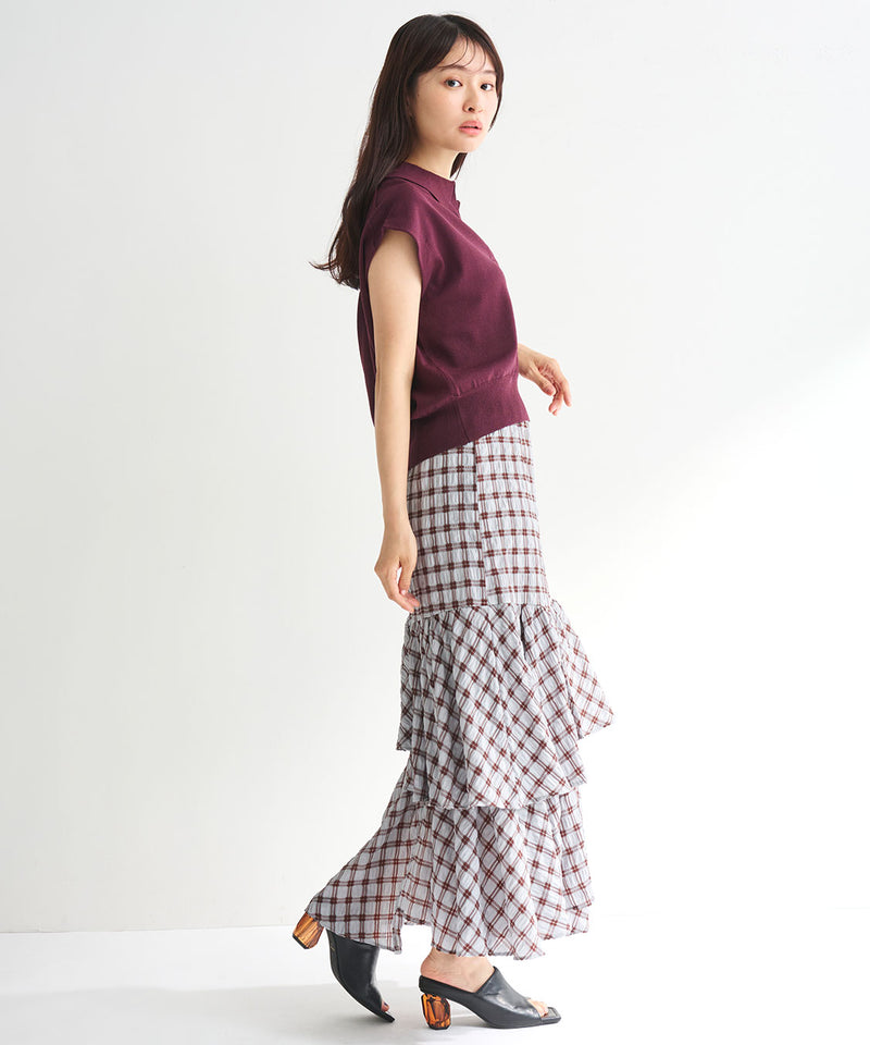 check asymmetrical skirt