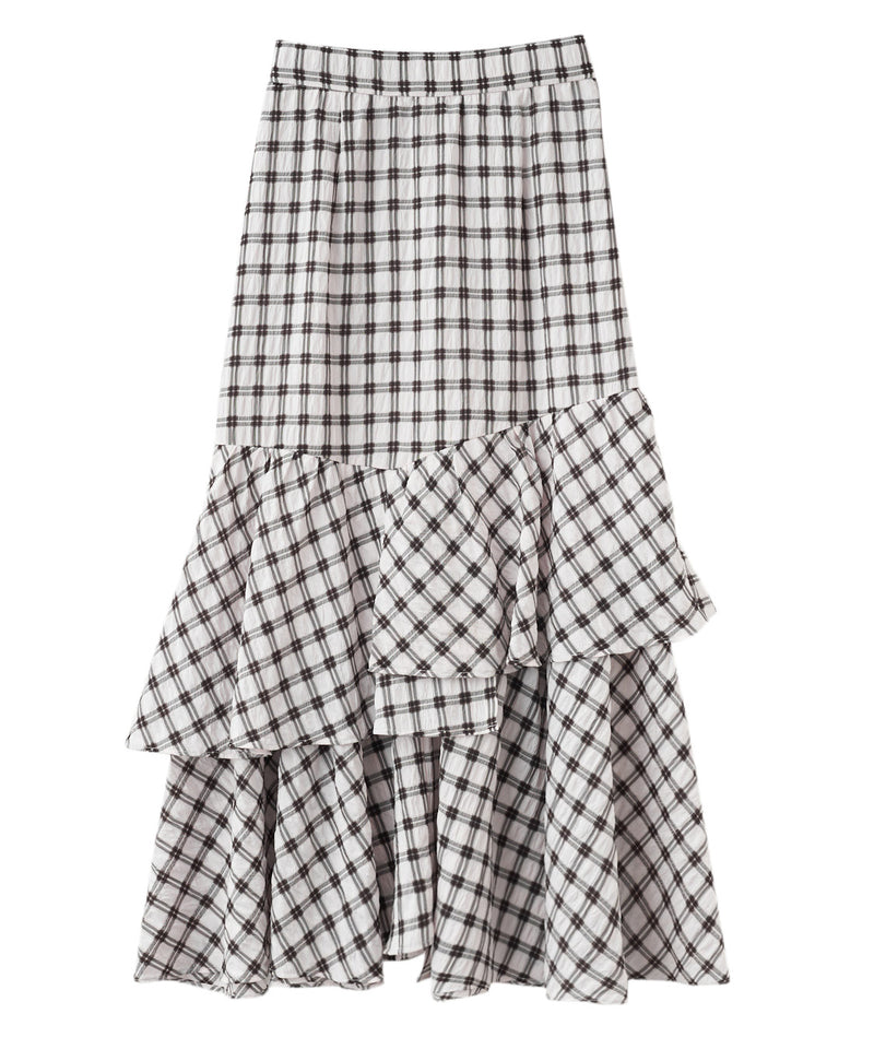 check asymmetrical skirt